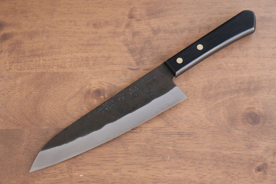 Nao Yamamoto White Steel No.2 Kurouchi Gyuto Japanese Knife 180mm Black Pakka wood Handle - Seisuke Knife