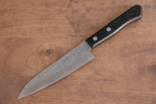  Nao Yamamoto AUS8 Hammered Petty-Utility Japanese Knife 135mm Black Pakka wood Handle - Seisuke Knife