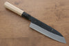 Kikuzuki White Steel No.2 Black Finished Santoku 180mm with Magnolia Handle - Seisuke Knife