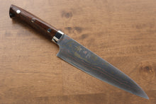  Takeshi Saji Blue Steel No.2 Colored Damascus Gyuto Japanese Knife 180mm Ironwood Handle - Seisuke Knife
