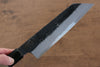 Kikuzuki White Steel No.2 Black Finished Kiritsuke Santoku 180mm with Magnolia Handle - Seisuke Knife