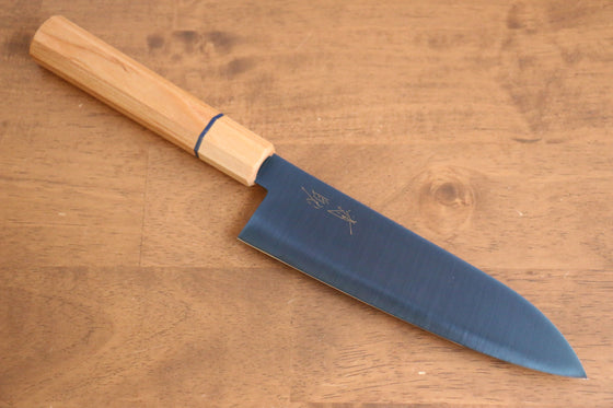 Seisuke SK-85鋼 Ion-Plated Santoku Japanese Knife 180mm with White Wood Handle - Seisuke Knife