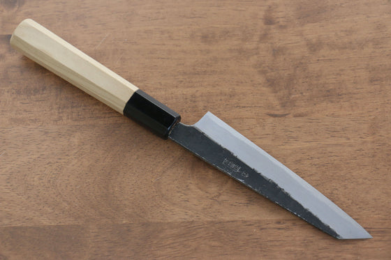 Kikuzuki White Steel No.2 Black Finished Kiritsuke Petty-Utility 135mm with Magnolia Handle - Seisuke Knife
