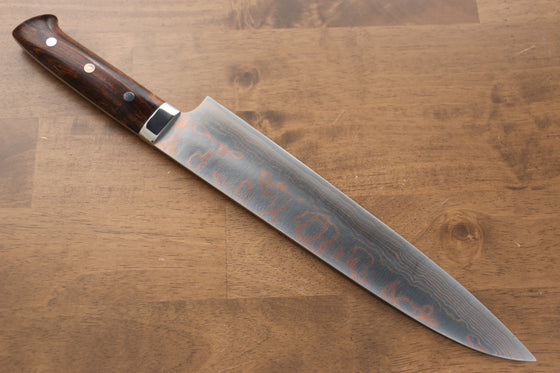 Takeshi Saji Blue Steel No.2 Colored Damascus Gyuto 270mm Ironwood Handle - Seisuke Knife