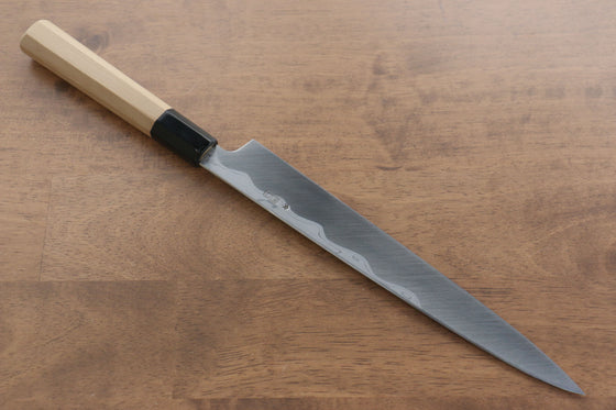 Kikuzuki Blue Steel No.1 Damascus Yanagiba 240mm Magnolia Handle - Seisuke Knife
