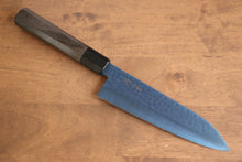  Seisuke SK-85鋼 Ion plating Hammered Santoku 180mm Gray Pakka wood Handle - Seisuke Knife