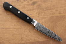  Seisuke Kagami AUS10 Mirrored Finish Damascus Petty-Utility 80mm Black Pakka wood Handle - Seisuke Knife