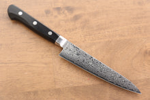  Seisuke Kagami AUS10 Mirrored Finish Damascus Petty-Utility 135mm Black Pakka wood Handle - Seisuke Knife