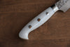 Yu Kurosaki Senko Ei R2/SG2 Hammered Petty-Utility 130mm with White Acrylic Handle - Seisuke Knife
