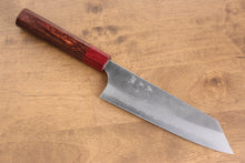  Yoshimi Kato Blue Super Nashiji Bunka 170mm with Red Honduras Handle - Seisuke Knife
