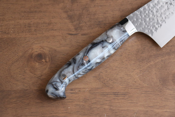 Yu Kurosaki Senko Ei R2/SG2 Hammered Gyuto 240mm Gray Acrylic Handle - Seisuke Knife