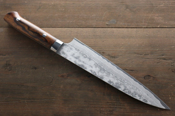 Takeshi Saji VG10 Black Damascus Gyuto  210mm Ironwood Handle - Seisuke Knife