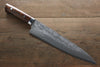 Takeshi Saji R2/SG2 Black Damascus Gyuto  240mm Ironwood Handle - Seisuke Knife
