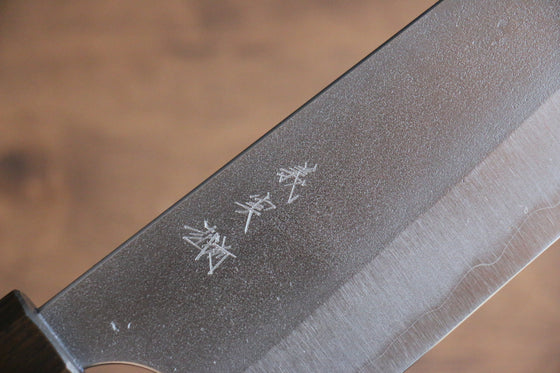 Yoshimi Kato Blue Super Nashiji Gyuto 240mm Enju Lacquered(Black） Handle - Seisuke Knife