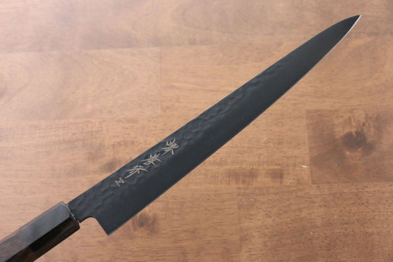 Sakai Takayuki Kurokage VG10 Hammered Teflon Coating Sujihiki 240mm with Wenge Handle - Seisuke Knife