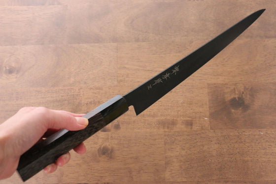 Sakai Takayuki Kurokage VG10 Hammered Teflon Coating Sujihiki 240mm with Wenge Handle - Seisuke Knife