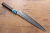 Yu Kurosaki Fujin SPG2 Hammered Damascus Sujihiki 240mm Wenge Handle - Seisuke Knife