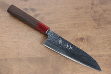  Yu Kurosaki Senko SG2 Hammered Small Santoku 150mm Shitan (ferrule: Red Pakka wood) Handle - Seisuke Knife