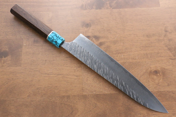 Yu Kurosaki Fujin SPG2 Hammered Damascus Gyuto 240mm Wenge Handle - Seisuke Knife