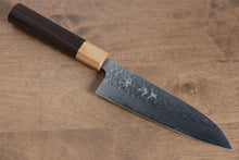  Yu Kurosaki Senko SG2 Hammered Small Santoku 150mm Shitan (ferrule: Honduras) Handle - Seisuke Knife