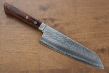  Kunihira Kokuryu VG10 Hammered Santoku Japanese Knife 170mm Mahogany Handle - Seisuke Knife