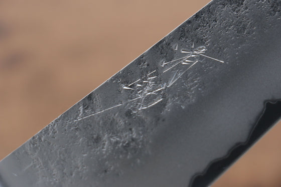 Seisuke Blue Steel No.2 Nashiji Japanese Kiritsuke Santoku & Kiritsuke Petty Set with Blue Pakkawood Handle - Seisuke Knife