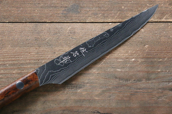 Takeshi Saji VG10 Diamond Finish Steak 125mm Ironwood Handle - Seisuke Knife