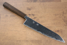  Seisuke Nami AUS10 Mirrored Finish Damascus Gyuto 210mm with Oak Handle - Seisuke Knife