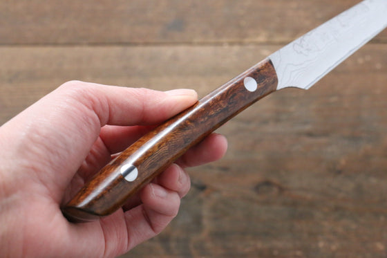 Takeshi Saji VG10 Diamond Finish Steak 125mm Ironwood Handle - Seisuke Knife