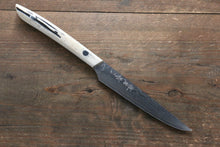  Takeshi Saji VG10 Diamond Finish Steak 125mm White Cow Bone Handle - Seisuke Knife