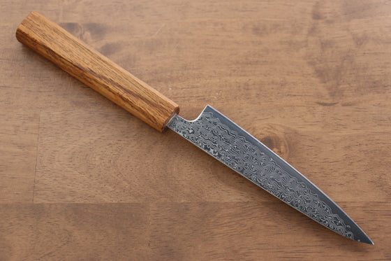 Seisuke SLD 49 Layer Damascus Petty-Utility 135mm with Oak Handle - Seisuke Knife