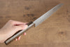 Seisuke Nami AUS10 Mirrored Finish Damascus Santoku Japanese Knife 165mm with Oak Handle - Seisuke Knife