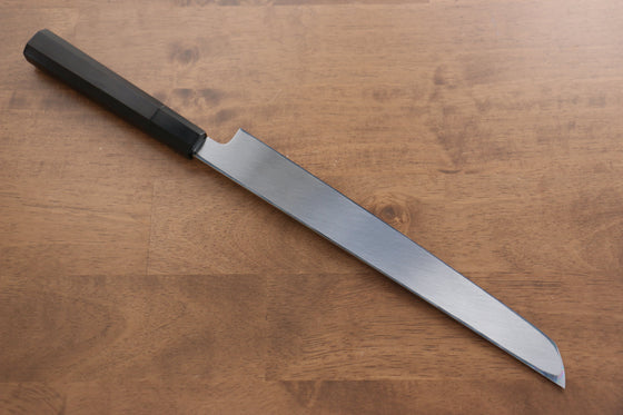 Jikko Fujisan Honyaki White Steel No.3 Mirrored Finish Sakimaru Yanagiba 270mm with Ebony Wood Handle - Seisuke Knife