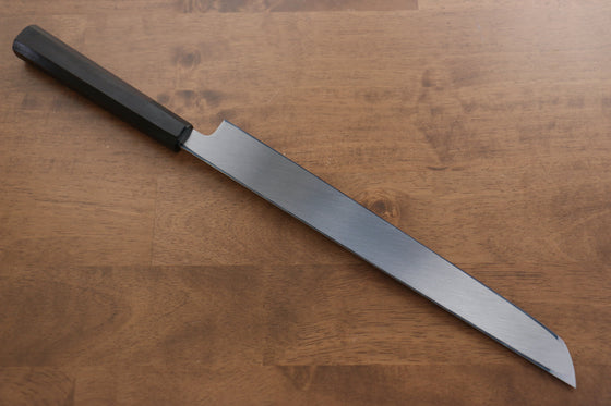 Jikko Fujisan Honyaki White Steel No.3 Mirrored Finish Sakimaru Yanagiba 300mm Ebony Wood Handle - Seisuke Knife