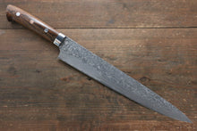  Takeshi Saji SG2 Black Damascus Sujihiki 270mm Ironwood Handle - Seisuke Knife