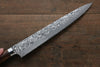 Takeshi Saji R2/SG2 Black Damascus Sujihiki Japanese Knife 270mm Ironwood Handle - Seisuke Knife