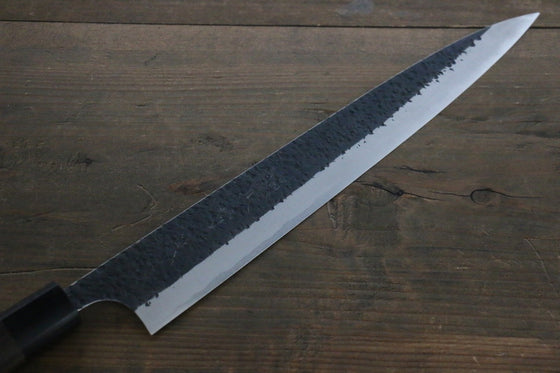 Yu Kurosaki Blue Super Clad Hammered Kurouchi Sujihiki Japanese Chef Knife 270mm - Seisuke Knife