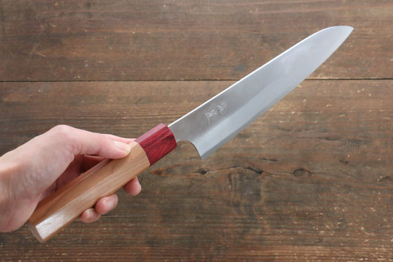 Makoto Kurosaki Ryusei Blue Super Nashiji Gyuto Japanese Knife 210mm with American Cherry Handle - Seisuke Knife