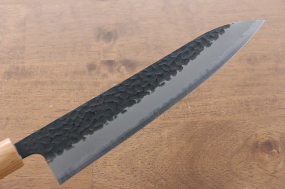 Seisuke Kokubyaku Blue Super Hammered Kurouchi Gyuto 210mm Morado Handle - Seisuke Knife