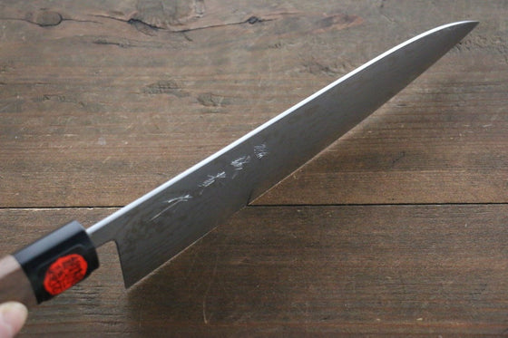 Shigeki Tanaka Blue Steel No.2 Damascus Gyuto  210mm Walnut Handle - Seisuke Knife
