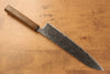 Seisuke Nami AUS10 Mirrored Finish Damascus Gyuto  240mm with Oak Handle - Seisuke Knife