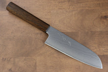  Seisuke VG10 63 Layer Damascus Santoku 170mm Oak Handle - Seisuke Knife