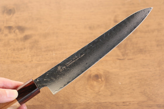 Sakai Takayuki VG10 33 Layer Damascus Petty-Utility 180mm with Keyaki Elm Handle - Seisuke Knife