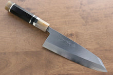  Jikko Shiko White Steel Kiritsuke Deba 180mm Ebony with Double Ring Handle - Seisuke Knife
