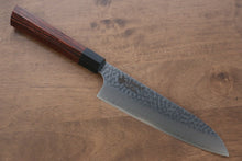  Seki Kanetsugu Heptagon Wood VG2 Hammered Santoku Japanese Knife 170mm with Heptagonal Pakkawood Handle - Seisuke Knife