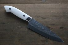  Takeshi Saji SRS13 Hammered Petty-Utility 130mm White Stone Handle - Seisuke Knife