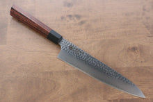  Seki Kanetsugu Heptagon Wood VG2 Hammered Gyuto Japanese Knife 200mm Pakka wood (heptagonal) Handle - Seisuke Knife