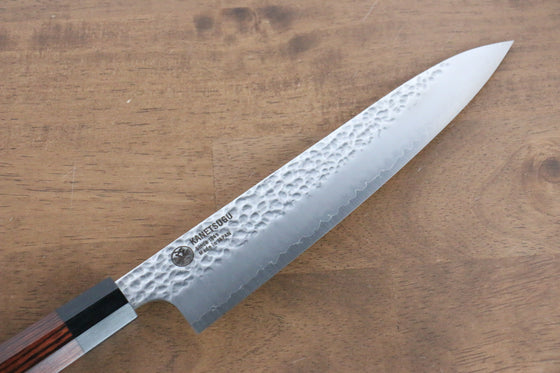 Seki Kanetsugu Heptagon Wood VG10 Hammered Petty Knife & Gyuto & Bread Knife Set - Seisuke Knife