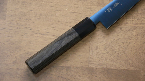 Seisuke SK-85鋼 Ion plating Migaki Finished Petty-Utility 150mm Gray Pakka wood Handle - Seisuke Knife