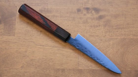 Seisuke SK-85鋼 Ion plating Hammered Petty-Utility 120mm Red Pakka wood Handle - Seisuke Knife